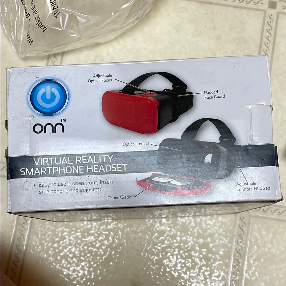 Onn Red Virtual Reality Smartphone Headset